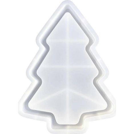 Moule en silicone pour plateau de service en forme de sapin de Noël, moule en résine époxy pour la fabrication de plateaux de rangement de bijoux (1/4)