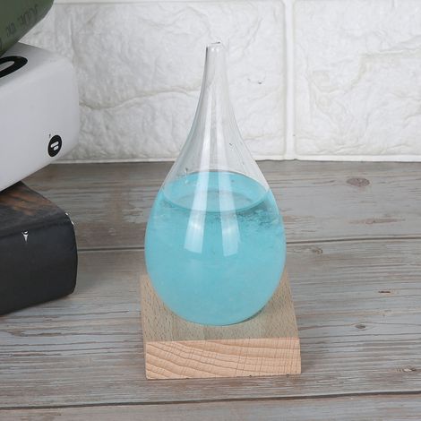 Innovative tropfenförmige Wettervorhersage-Glasflasche zur Heimdekoration (Blau) (1/5)