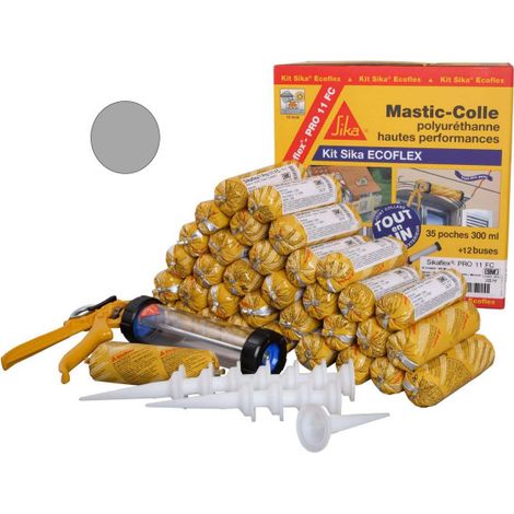 Mastic-colle KIT ECOFLEX GRIS SIKA FRANCE 1013 (1/2)