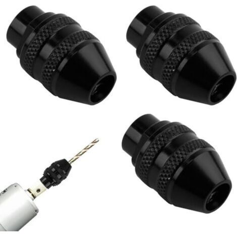 3-teiliges Spannfutter-Set für Dremel, Schnellwechselsystem 1/32-1/8 Zoll, schlüssellos, für Dremel 4000, 3000, 8200, 800 und weitere Multifunktions-Rotationswerkzeuge, universelles 1/32-1/8-Zoll-Span (1/4)