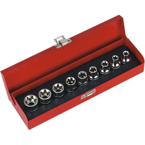 Sealey Premier TRX-Star Female Socket Set 1/2""Sq Drive 9pc AK230