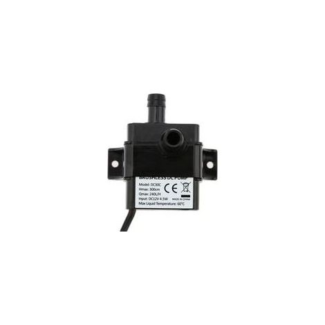 Anself Mini pompe à eau et huile ultra silencieuse DC 12 V 4,5 W sans balais étanche submersible pour fontaine d'aquarium circulant 240 L/H Ascenseur 300 cm (1/5)