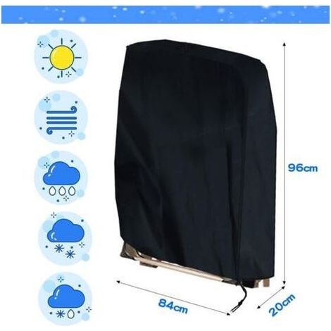 Housse pliable pour chaise longue de jardin, tissu Oxford 210D, résistante aux UV, imperméable et anti-poussière, 96x. (1/4)