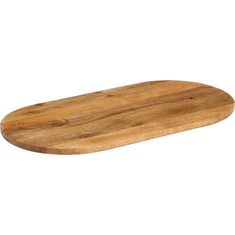 Dessus de table  Dessus de bureau  Plateau de table 120x50x2,5 cm ovale bois massif de manguier