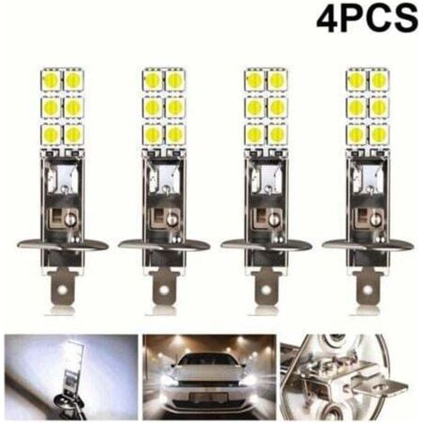 4pcs LED H1 LED 12V 6000K Blanc 55W LED Voiture Brouillard Lampe Conduite Lumières LED Phare Ampoule, ALLEMAGNE pratique (1/4)