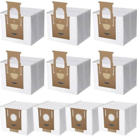 10 Sacs d'Aspirateur Compatible avec ECOVACS DEEBOT N8+ N8 Pro N8 Pro+, T8 T8+ T8 AIVI T8 AIVI+ T8MAX T8Power, T9 T9+, DX93 DDX96, Accessoire Sac Filtre Remplacement (1/5)