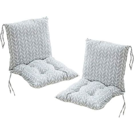 Lot de 2 Coussins de Chaise avec Dossier, Assise, Coussin d'assise et Coussin de Dossier,40x40x40 cm, extérieur e COUSSIN DE CHAISE (1/4)