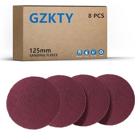 Tampon à Récurer 125mm, Pad Polissage, Eponge Abrasive, Grain P150-180, pour Vaisselle, Évier, Cuisine, Salle De Bains Et Grilles en Métal (1/5)