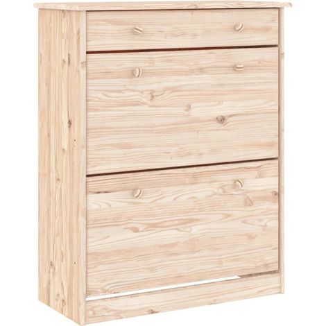 Maison Exclusive - Zapatero ALTA madera maciza de pino 77x35x96 c