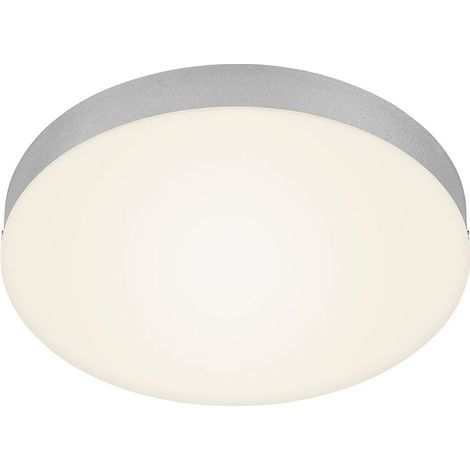 Plafonnier LED BRILONER LEUCHTEN FLAME, 21 W, 2000 lm, IP20, couleur argent, métal-plastique, Ø 27,8 cm