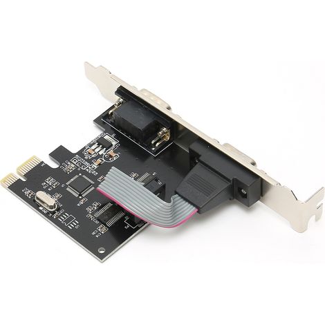 PCI-E-zu-2-Port-Seriell-Adapter-Controller-Erweiterungskarte für Windows/Linux/Mac-PCs (1/5)