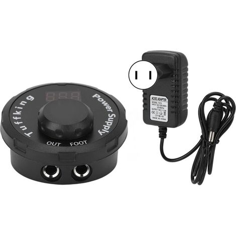 Alimentation pour Machine à Tatouage avec Écran LCD, Réglage de Tension, Lumière Colorée, 100‑240V, Prise US (1/5)