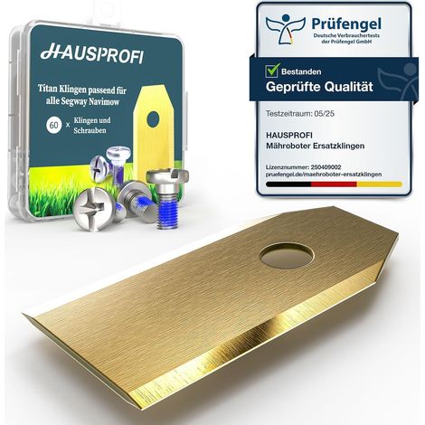 60 - Lame de rechange - Vis de fixation - Acier inoxydable titane pour Segway Navimow i H X - Tonte précise et durable - Argent - 0,5 cm (1/5)