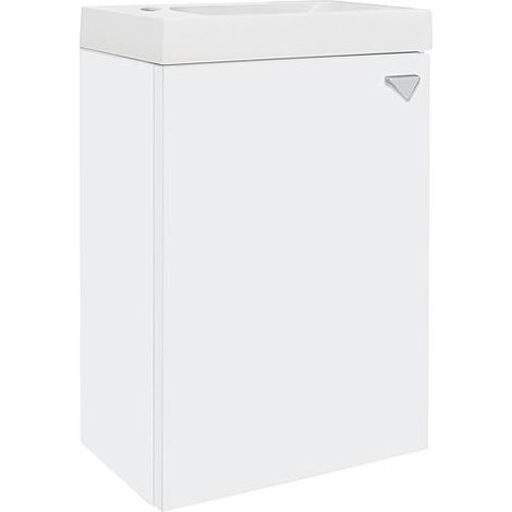 WTU+WT en fonte minérale ELYP 1 porte blanc mat butée gauche 400x609x220mm (1/5)