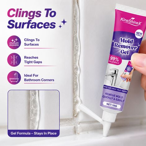 KineShineX Mold Removal Gel for Cleaning Mold Stains in Tile Grout (1/4)