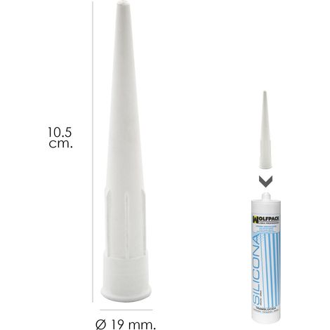 WOLFPACK LINEA PROFESIONAL canula cartucho silicona , Canula cartucho silicona- Medida: 105 x Ø 19 mm.- Realizada en plastico.