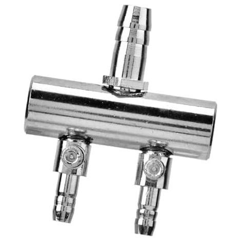 Répartiteur de Pompe à Air 6 Voies, réglage précis du débit avec Levier, vanne Aquarium en Acier Inoxydable 8 mm à 4 mm, for Aquariums domestiques, Poissons tropicaux et crevettes (1/5)