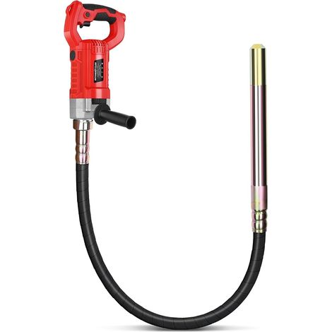 Secoueur à béton, 2100 W, avec longueur du tuyau de 1,5 m, compresseur électrique pour béton 6800 tr/min, agitateur de béton, bouteille vibrante en béton, vitesse de rotation de l'arbre mélangeur (1/5)