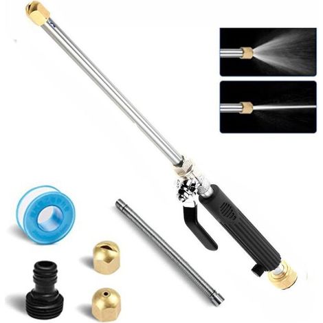 Lance à eau haute pression tuyau buse Jet jardin voiture laveuse pistolet ensemble bleu (1/5)