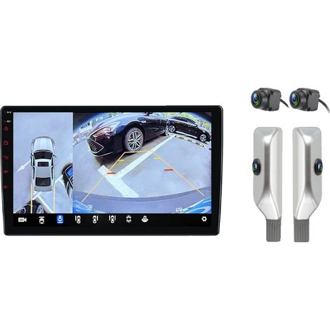 Autoradio, Taille d'affichage, Compatible avec Toyota Land Cruiser Prado 150 2009-2013, V9 Plus (6 Go 128 Go) + caméra 360° (blanche) (1/2)