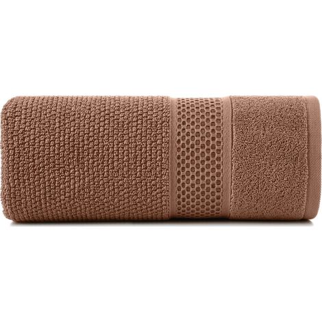 Asciugamano Danny 50x90 rosso mattone con bordo in rilievo e filo lucido 500 g/mq Eurofirany (1/3)