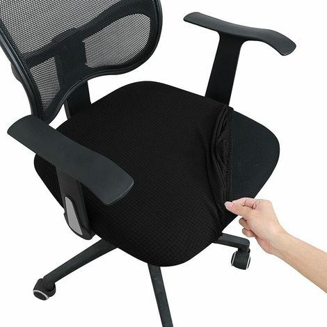 Housse de Chaise de Bureau Housses de Chaise Amovible Universel Moderne Simplism Style Rotatif Housses de Chaise pour Fauteuil de Bureau Rotatif Chaise pivotante Accoudoirs Chaise (1/5)