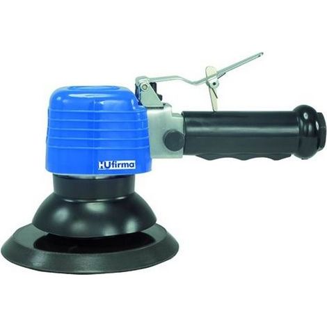 Hu-FIRMA HULR-AC Levigatrice ad Aria Compressa Rotorbitale Attacco 1-4'' Piatto Velcro 150 mm Impugnatura Gommata colore Nero