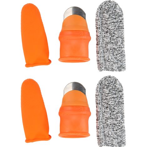 Couteau de récolte léger pour légumes avec protège-doigts en nylon et caoutchouc (1/5)