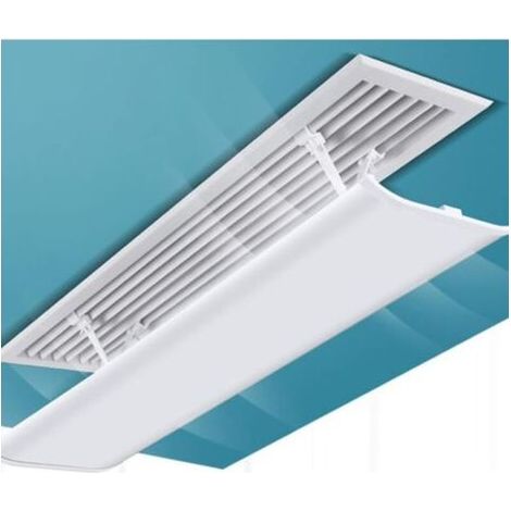 Déflecteur de vent pour climatisation centrale blanc 60 x 20 cm, 1 hotte de ventilation réglable, déflecteur de chauffage et de ventilation domestique (1/5)