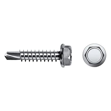 Scatola da 100 unità di punte esagonali zincate Ø6,3x45mm