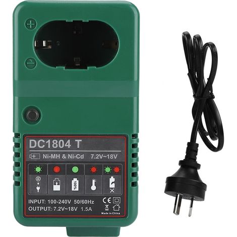 Chargeur NiMH multi-protection DC 7.2V-18.0V pour batterie MAKITA - Prise AU (1/5)