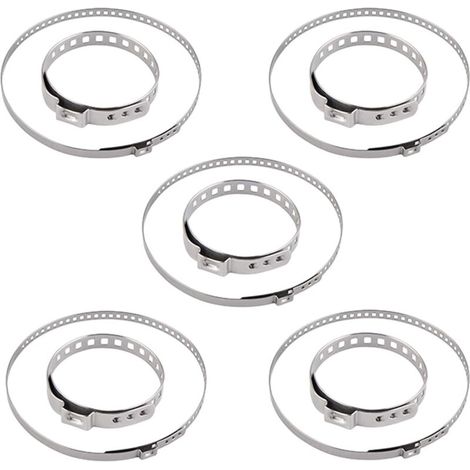 Collier de Serrage Soufflet Cardan - Acier Inoxydable - Pour Kit de Réparation d'Essieu - 10 Pièces (5 Petites + 5 Grandes)