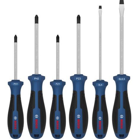 Bosch PRO Hand Tool - Screwdriver Screwdriver Set PH/PZ/SL, 6 pcs 1600A039PH (1/5)