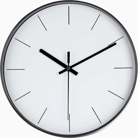Horloge murale simple, silencieuse, sans tic-tac, idéale pour décorer les chambres, les cuisines et les bureaux. (1/4)