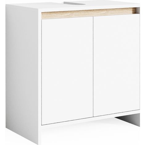 Mueble bajo lavabo Emma, Blanco/Sonoma, 58 x 60 cm, Vicco (1/5)
