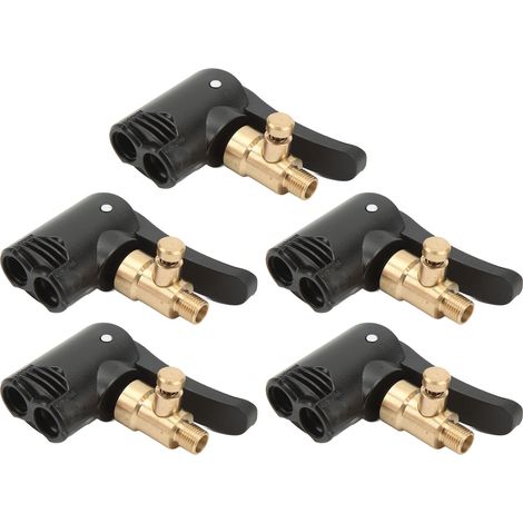 Ortviai Douille de Gonflage Automobile 2-en-1 Universelle pour Valves Américaines et Françaises – Lot de 5, Étanche et Précis (1/5)