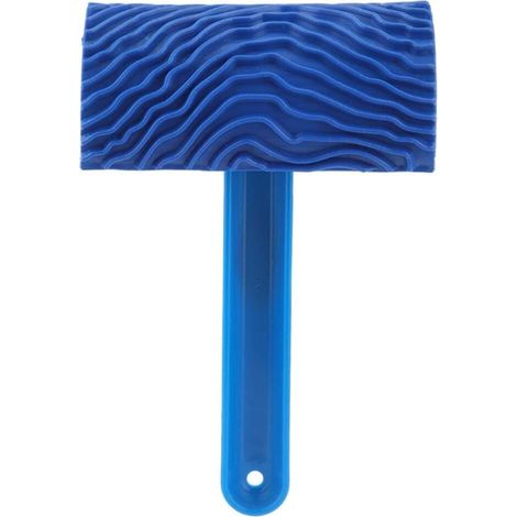 Outil de grain de bois en caoutchouc, outil de grain de bois pour la peinture Outil de peinture de grain de bricolage avec poignée Outil de peinture de grain de bois pour la décoration murale (1/5)