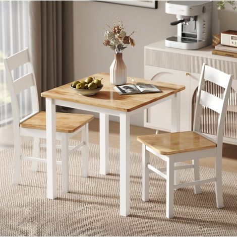 MEUBLIV Tavolo da pranzo quadrato 69x69 cm bianco e finitura rovere, 2-4 persone (1/5)
