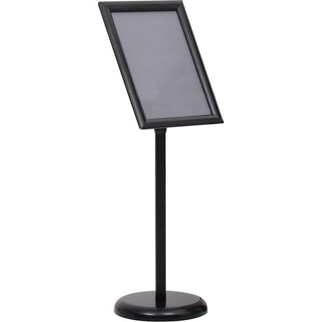 vidaXL Soporte de pie para carteles A3 de aleación de aluminio negro (1/5)