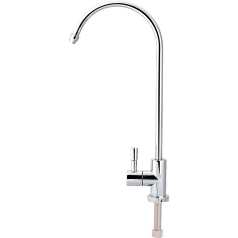 1/4 '' Robinet de Cuisine Pivotant à 360° Robinet d'Evier Col de Cygne Eau Potable Filtre Cuisine Mitigeur Evier Robinet En Acier Inoxydable Chrome (1/5)