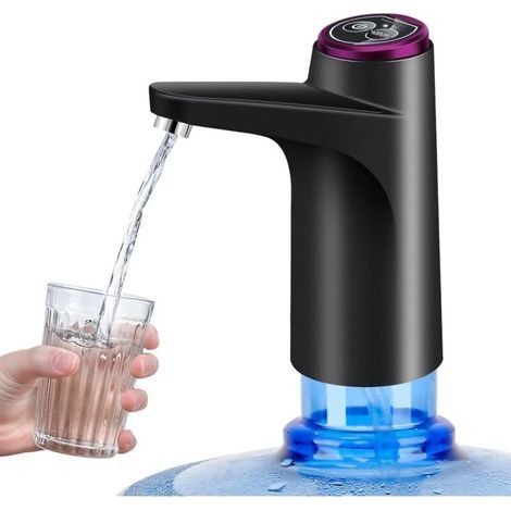 Pompe à eau pour bouteille - Distributeur d'eau électrique - Rechargeable par USB - Pompe à eau automatique - 5 gallons (environ 19 litres) - Livrée avec d'arrosage et câble de chargement (1/5)