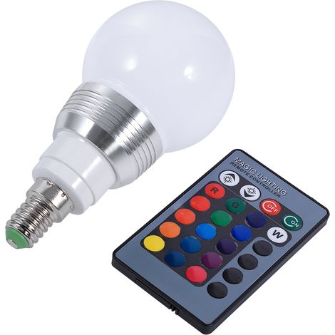 Ampoule Led RGB - Base E14 - 16 Couleurs Et Télécommande - Pour Maison Et Bar - 85-265V (1/5)