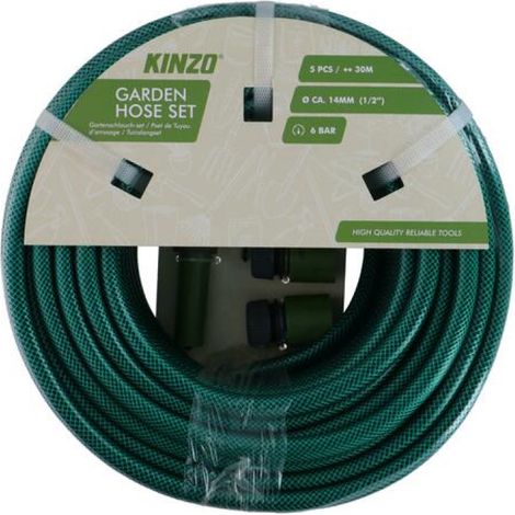 Kinzo Gartenschlauch-Set 5-teilig 30 m Länge