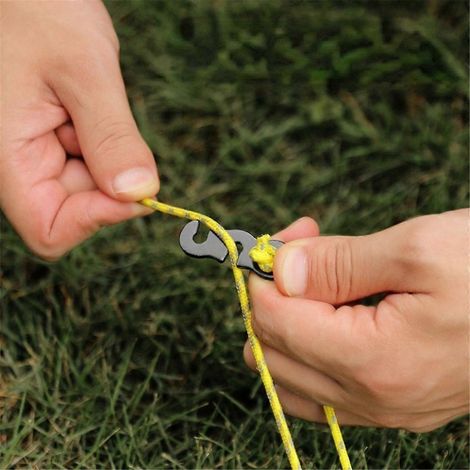 Ensemble de 10 tendeurs réglables en forme de S pour corde de tente de camping (1/5)