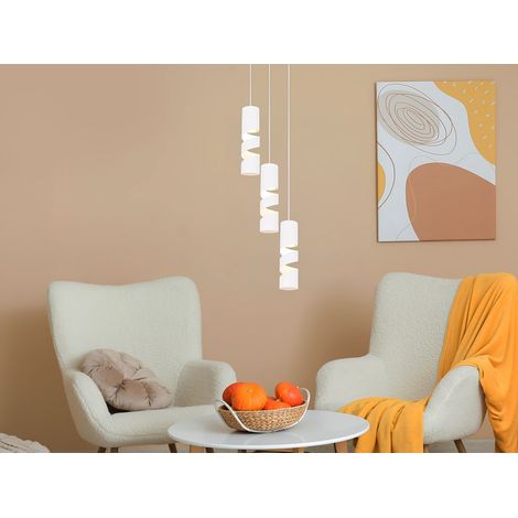 Moderne LED Cluster Pendelleuchte 3-flammig aus Metall in Weiß, Ø 28cm (1/5)