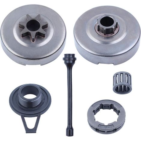 3/8" Tambour d'Embrayage Pignon Jante Engrenage à Vis Kit Tuyau d'Huile Compatible Husqvarna 372 372XP 365 362 371 Pièces de Tronçonneuse (1/5)