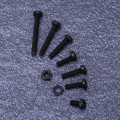 Kit de 800 vis, écrous et rondelles en nylon M3, accessoires de fixation, noir (1/5)