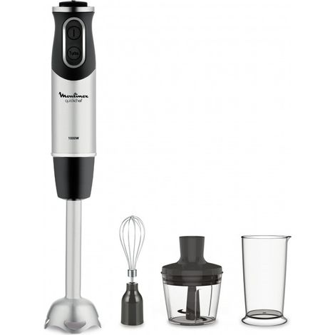 MOULINEX VARINHA 1000W 10VELOC+TURBO PE INOX C/PICADOR + BAT (1/5)