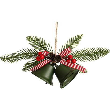 Cloches pour Sapin de Noël avec Nœud Décoratif en Métal Rustique Décoration de Cloches pour Guirlande Artisanale pour Extérieur Porte d'Entrée Mur Manteau Nouvel An Mariage (1/5)