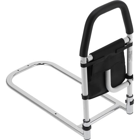 Barrière de lit de sécurité pour personnes âgées - Barre de test avec main courante - Aide à la mobilité avec sac de rangement (1/5)